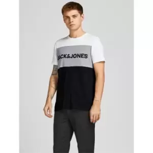 Image of Jack and Jones Logo T Shirt Mens - White