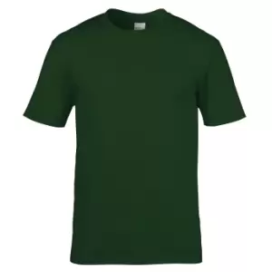 image of Gildan Mens Premium Cotton Ring Spun Short Sleeve T-Shirt (2XL) (Forest Green)