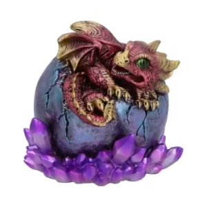 Image of Crimson Hatchling Glow Red Dragonling Crystal Figurine