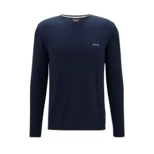 Image of Boss Waffle LS-Shirt 10242355 02 - Blue