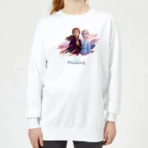 image of Frozen 2 Nature Is Beautiful Womens Sweatshirt - White - L