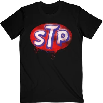 Image of Stone Temple Pilots - Red Logo Unisex Large T-Shirt - Black