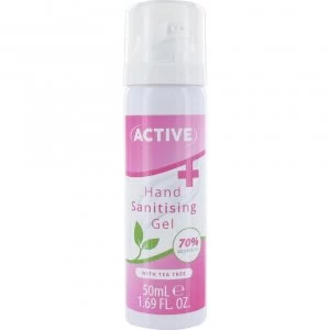 image of Active Hand Sanitiser 50ml with 70% Alcohol and Tea Tree Oil