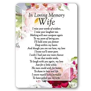 image of Graveside Memorial Cards - Loving Memory - Wife