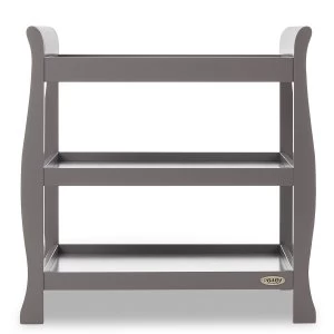 image of Obaby Stamford Sleigh Open Changing Unit - Taupe Grey