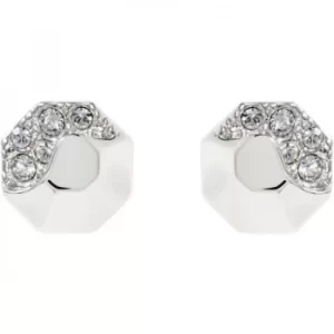 Ladies Karen Millen Silver Plated Sparkling Stud Earring