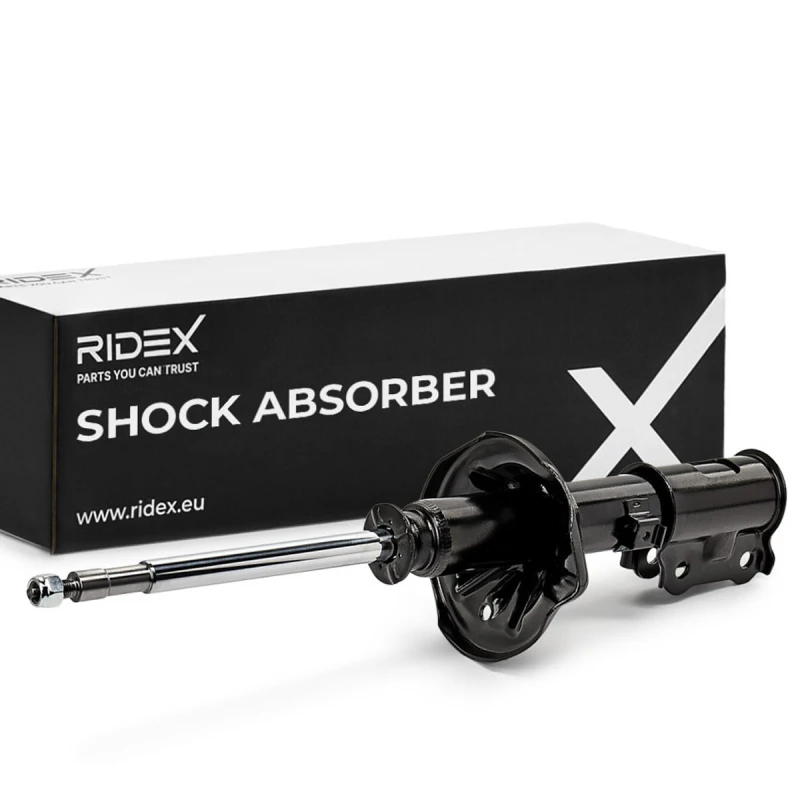 Image of RIDEX 854S0810 Shock absorber Front Axle Left, Gas Pressure, Twin-Tube, Suspension Strut, Top pin Shock Absorber (854)