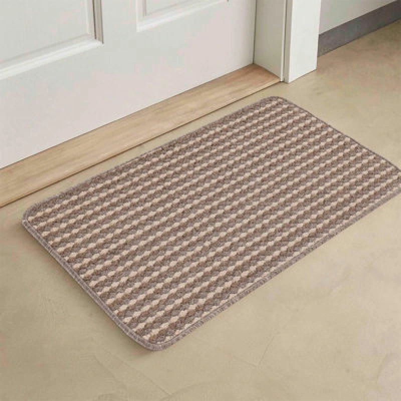 Image of Eden Non Slip Washable Dirt Trapper Indoor Doormat - Kitchen Mats - Floor Mats - Beige 40X60 Cm