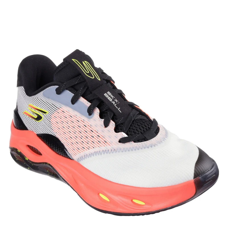 Image of Skechers Durable Stability Mesh Comfort Coll High-Top Trainers Boys White/Orange male C11 (28.5)