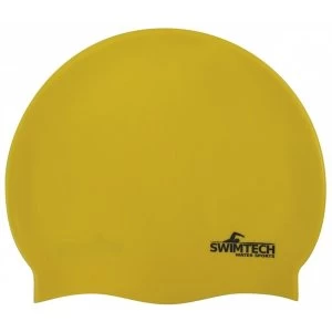 image of SwimTech Silicone Swim Cap Yellow