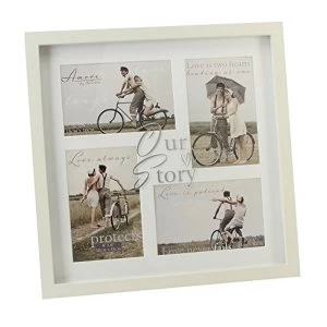 image of 4" x 6" - Amore By Juliana Our Story Wedding Collage Frame