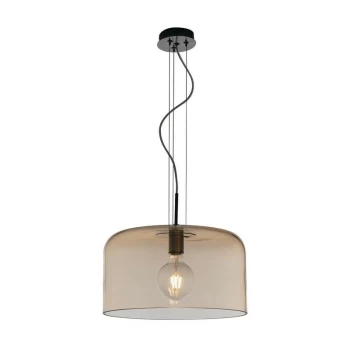 Image of Fan Europe Lighting - Fan Europe Luce_Ambiente_Design - Glass Dome Ceiling Pendant, Amber, E27