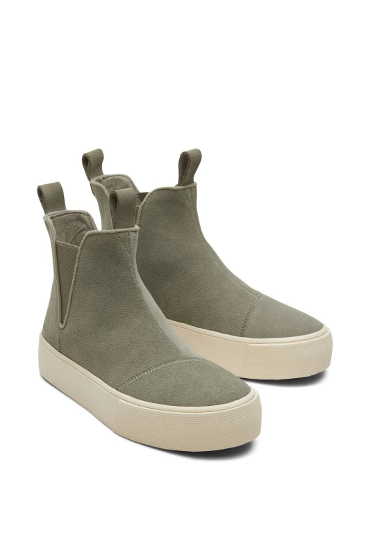 Image of TOMS 'Fenix Platform' Ladies Ankle Boots Grey