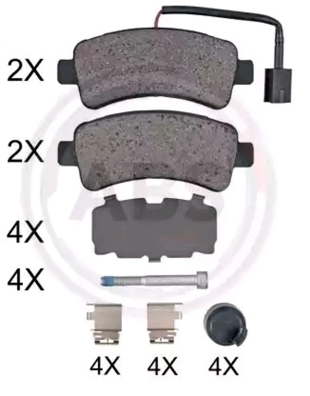 Image of A.B.S. 35116 Brake pad set with integrated wear sensor Brake Pad Set,disc brake (402)