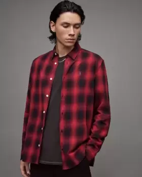 Image of AllSaints Hoboken Checked Shirt