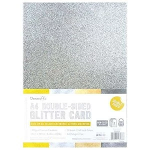 Image of Dovecraft A4 Double-Sided Glitter Card Bumper Pack Metallic 350gsm 12 Sheets