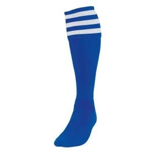 image of Precision 3 Stripe Football Socks Boys Royal/White