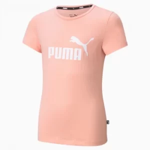 PUMA Essentials Logo Youth T-Shirt, Apricot Blush, size 15-16 Youth, Clothing