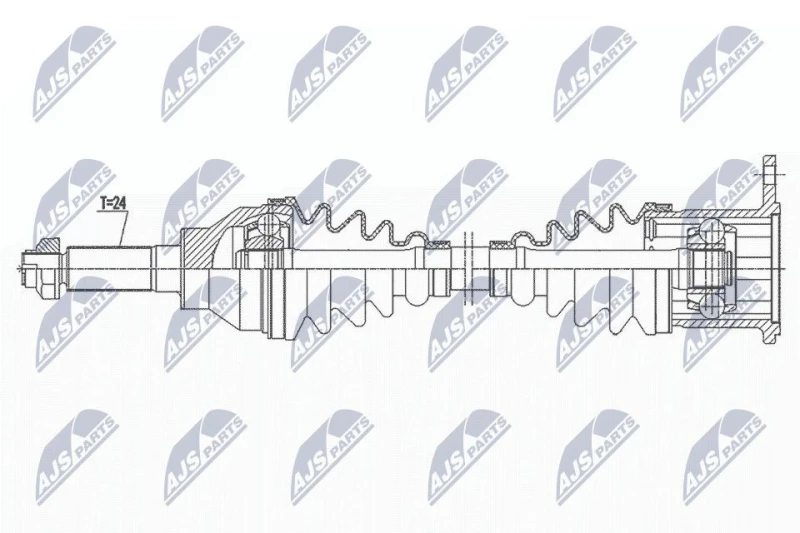 Image of NTY NPW-SU-048 Drive shaft Rear Axle Left Drive Shaft (13)