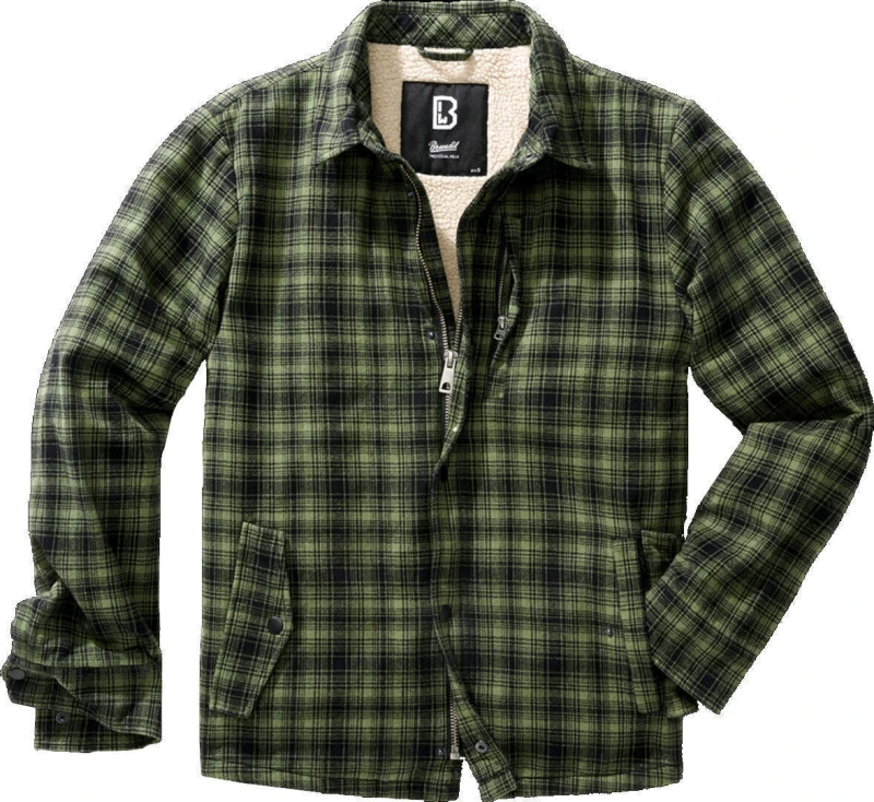 Image of Brandit Classic Sherpa Jacket Between-seasons Jacket olive Black XXL Men