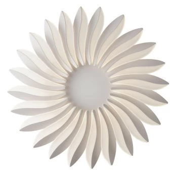 image of Fan Europe Sunrise - Integrated LED Dimmable Flower Flush Ceiling Pendant, White, 4000K