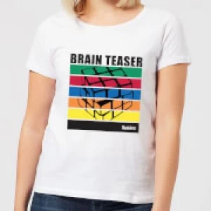Image of Rubik's Brain Teaser Womens T-Shirt - White - 3XL