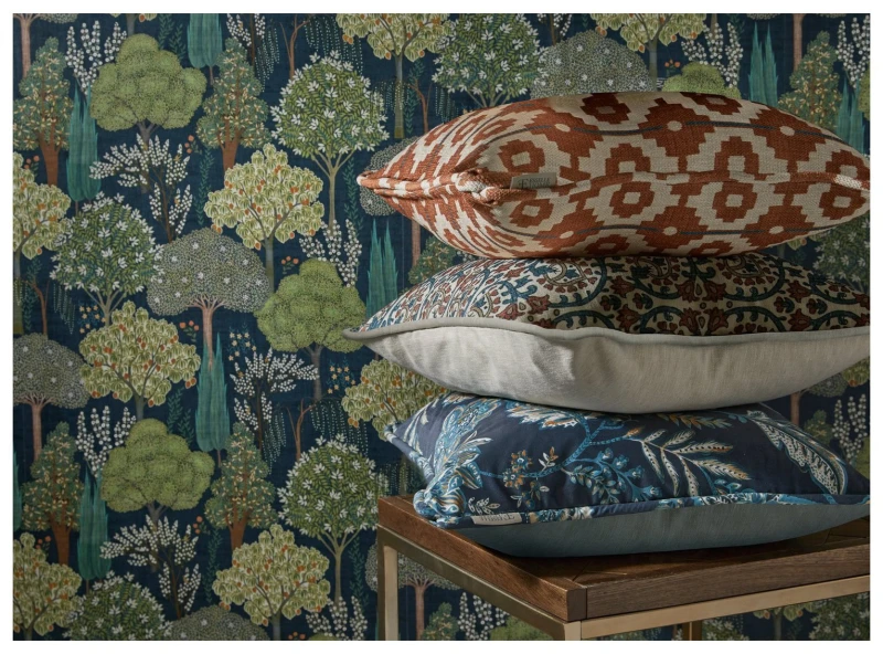Image of Esselle Home Esselle Home Persian Oasis Green Wallpaper