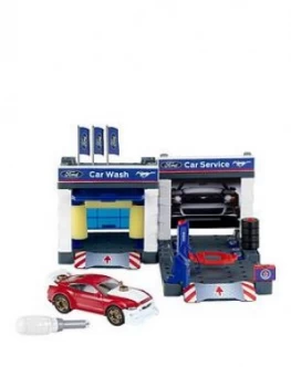 Image of Ford Service Station With Ford Mustang