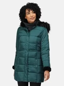 image of Regatta Della Quilted Jacket - Dark Green, Dark Green, Size 18, Women