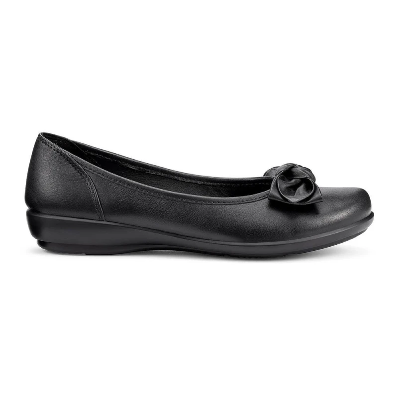 Image of Hotter Womens Extra Wide 'Jewel' Ballerina Pumps in Black Size: 9 Black Female 9