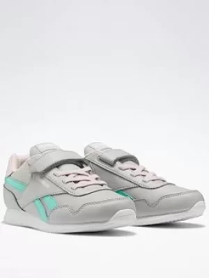Image of Reebok Royal Classic Jogger 3 Shoes, Grey/Green, Size 10.5 Younger