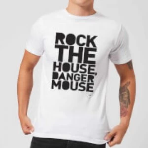 Image of Danger Mouse Rock The House Mens T-Shirt - White - L