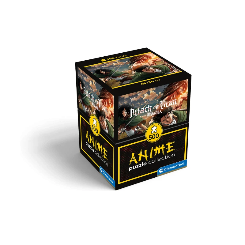 Image of Clementoni Anime Attack On Titan Cube 500 Piece Jigsaw Puzzle 1