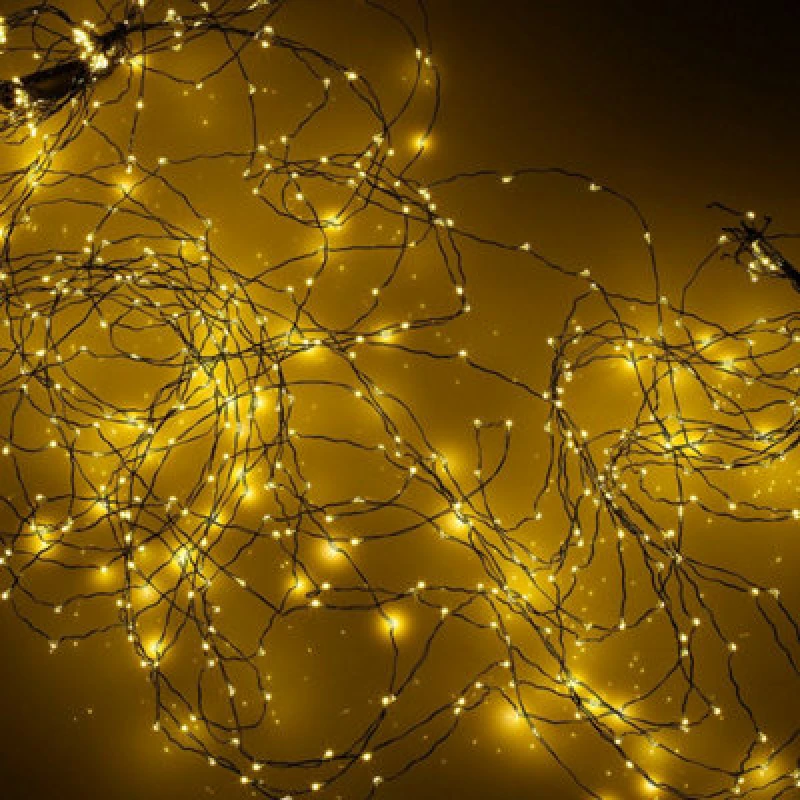 Image of Christmas Workshop 600 Micro LED Black Waterfall Vine Lights - White