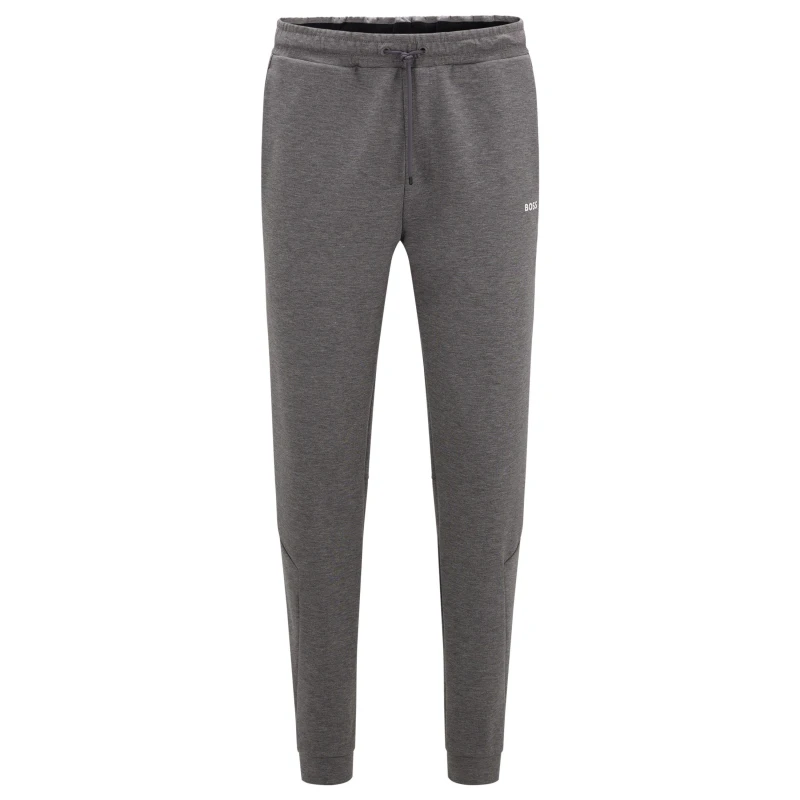 Image of Boss Mens Hadiko Closed Hem Fleece Joggers Medium Grey male S