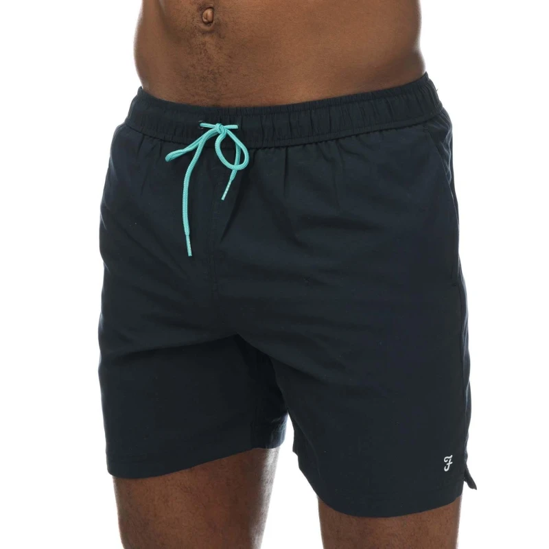 Image of Farah Owen Plain Swim Short - Blue Blue XL