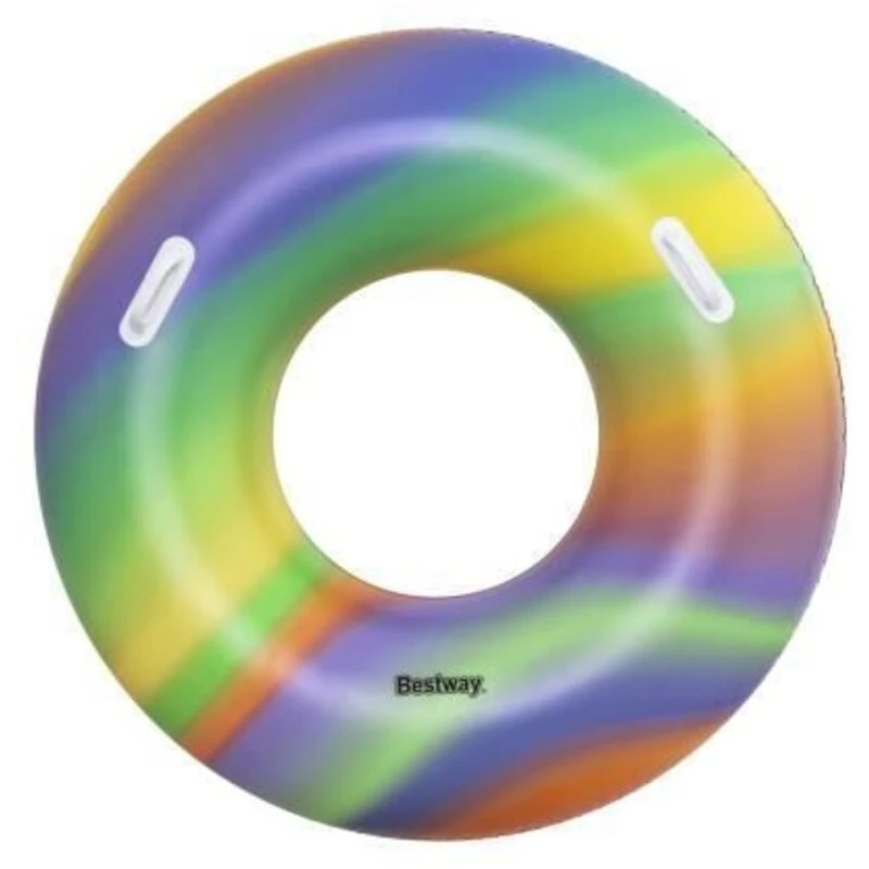Image of Bestway Inflatable Float - BESTWAY - Rainbow - Diameter 119cm - Multicolor - For children aged 6 and up 36352