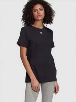 Image of adidas Originals Trefoil Essentials T-Shirt - Black, Size 10, Women