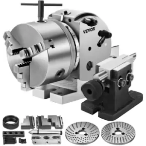 image of VEVOR BS-0 Precision Dividing Head, Horizontal Dividing Head with 3-Jaw Chuck, MT2 Tailstock BS-0 5" Semi Universal Dividing Head for Milling Machine