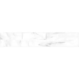 Image of White Carrara Split Face Wall Tile 8 x 44.25cm - Bata