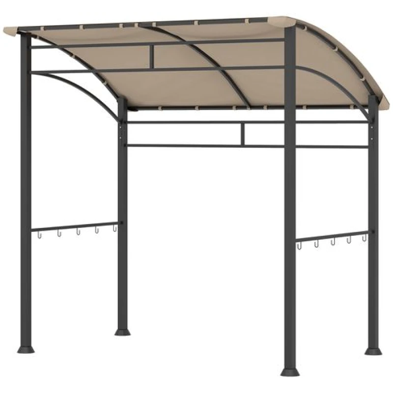 Image of Outsunny 2.2 x 1.5 m BBQ Gazebo Tent Sun Shade with Canopy - Khaki TJ Hughes 5063603001930