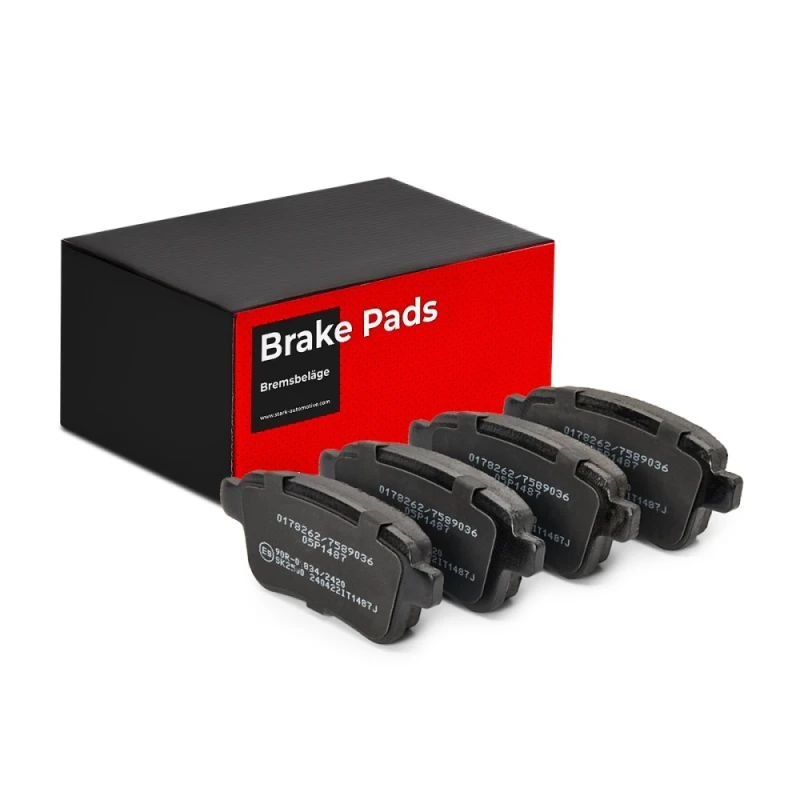 Image of STARK SKBP-0010359 Brake pad set Rear Axle, not prepared for wear warning indicator, with anti-squeak plate Brake Pad Set,disc brake (402)