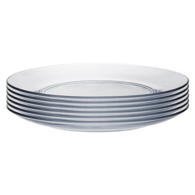 Image of Duralex Lys Glass Dessert Plates - 190mm - Pack of 6 Clear