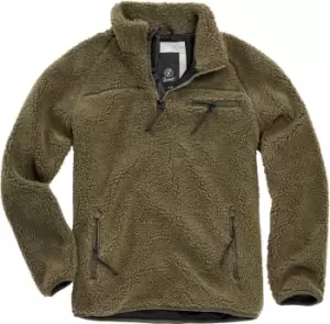 Brandit Teddyfleece Pullover, green, Size 2XL, green, Size 2XL