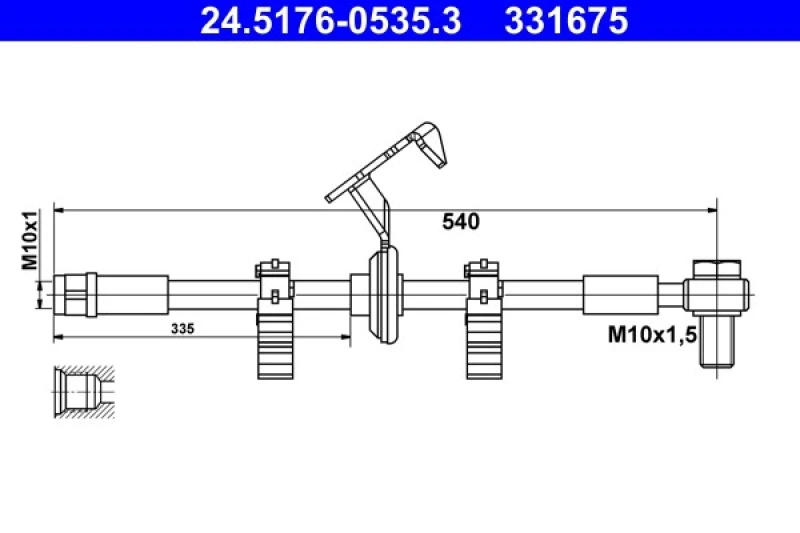 Image of Brake hose ATE 24.5176-0535.3