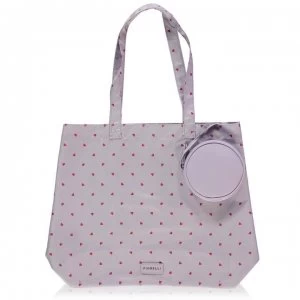 image of Fiorelli Emma Foldable Shopper - Lilac Heart