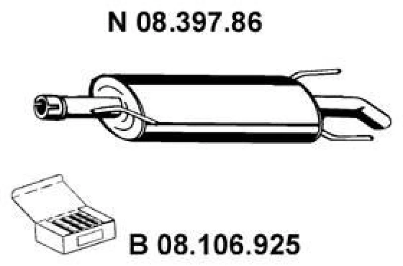 Image of Rear silencer VEGAZ OS-399EBER