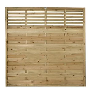 Image of Forest Garden Pressure Treated Kyoto Fence Panel - 6 x 6ft Pack of 3