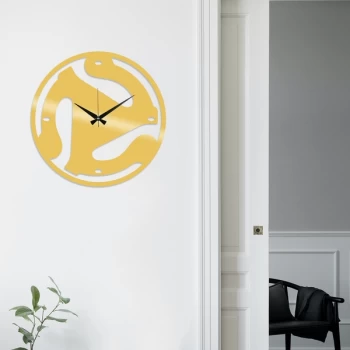 Image of Metal Wall Clock 5 - Gold Gold Decorative Metal Wall Clock