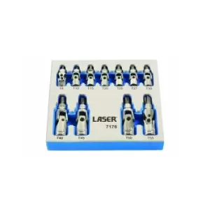 image of Laser - Star Bit Set - Tamperproof/Universal Joint - 11pc - 7176